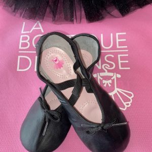 Zapatilla de Ballet - Nacional en Cuero Negro