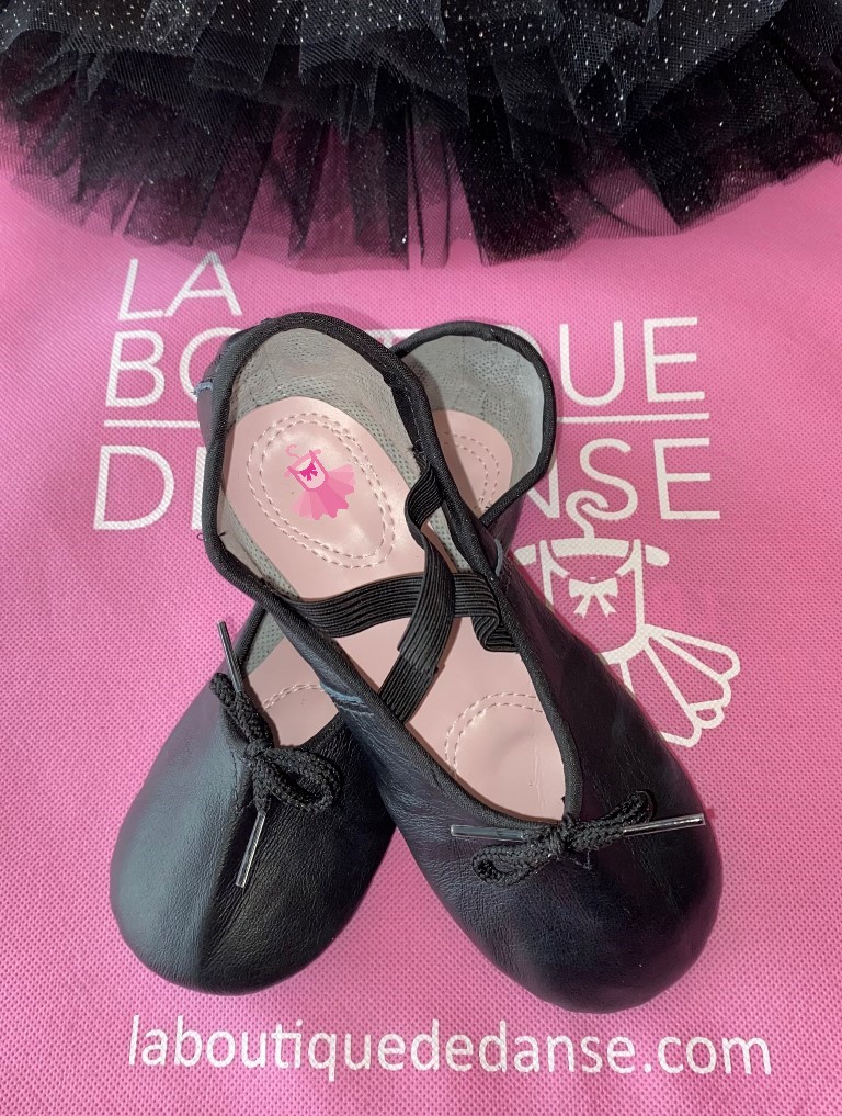 Zapatilla de Ballet - Nacional en Cuero Negro
